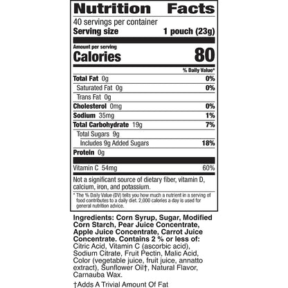 Fruit Flavored Snacks, 40 ct